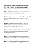 HM2 ADVANCEMENT EXAM 2 FULL REVIEW SET 2026 QUESTIONS ANSWERS VERIFIED