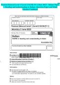 Pearson Edexcel Level 1&sol;Level 2 GCSE &lpar;9-1&rpar; June 2025 - Italian&colon; Paper 3&colon; Reading and understanding in Italian -Question Paper and Mark Scheme Combined