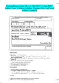 Pearson Edexcel Level 1&sol;Level 2 GCSE &lpar;9-1&rpar; June 2025 - Italian&colon; Paper 3&colon; Writing in Italian -Question Paper and Mark Scheme Combined