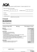 2025 AQA A-Level Business 7132&sol;2 Paper 2 May &vert; Question Paper &plus; Exam-Ready Mark Scheme