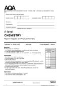 2025 AQA A-Level Chemistry 7405&sol;1 Paper 1 Inorganic & Physical Chemistry June &vert; Question Paper