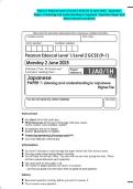 Pearson Edexcel Level 1&sol;Level 2 GCSE &lpar;9-1&rpar; June 2025 - Japanese&colon; Paper 1 Listening and understanding in Japanese -Question Paper and Mark Scheme Combined