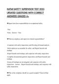 NATMI SAFETY SUPERVISOR TEST 2025 UPDATED QUESTIONS WITH CORRECT ANSWERS GRADED A