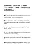 NATMI SAFETY SUPERVISOR TEST LATEST QUESTIONS WITH CORRECT ANSWERS FOR 2025 GRADED A