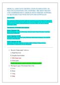 MEDICAL ASSISTANT CERTIFICATION EXAMINATION 150  PRACTICE QUESTIONS AND ANSWERS&colon; THE MOST RECENT  AND COMPREHENSIVE VERSION WITH VERIFIED ANSWERS&semi;  GUARANTEED PASS WITH INSTANT PDF DOWNLOAD&period;