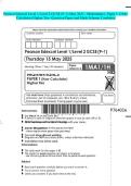 Pearson Edexcel Level 1&sol;Level 2 GCSE &lpar;9&ndash;1&rpar; May 2025 - Mathematics&colon; Paper 1&colon; &lpar;NonCalculator&rpar; Higher Tier -Question Paper and Mark Scheme Combined