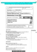 Pearson Edexcel Level 1&sol;Level 2 GCSE &lpar;9&ndash;1&rpar; May 2025 - Mathematics&colon; Paper 1&colon; &lpar;NonCalculator&rpar; Higher Tier -Question Paper and Mark Scheme Combined