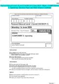 Pearson Edexcel Level 1&sol;Level 2 GCSE &lpar;9-1&rpar; June 2025 - Music&colon; COMPONENT 3&colon; Appraising -Question Paper and Mark Scheme Combined