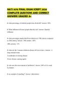 NATS 1670 FINAL EXAM SCRIPT 2026 COMPLETE QUESTIONS AND CORRECT ANSWERS GRADED A&plus;