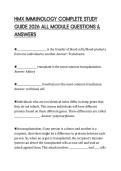 HMX IMMUNOLOGY COMPLETE STUDY GUIDE 2026 ALL MODULE QUESTIONS & ANSWERS