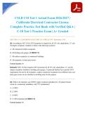 CSLB C10 Test 1 Actual Exam 2026&sol;2027 &vert; California Electrical Contractor License Complete Practice Test Bank with Verified Q&A &vert; C-10 Test 1 Practice Exam &vert; A&plus; Graded