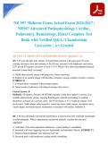 NR 507 Advanced Pathophysiology Bundle Actual Exam 2026&sol;2027 &ndash; Pass Guaranteed &ndash; A&plus; Graded &vert; 100&percnt; Verified &ndash; Detailed Rationales