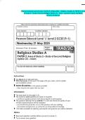 Pearson Edexcel Level 1&sol;Level 2 GCSE &lpar;9-1&rpar; May 2025 - Religious Studies A&colon; PAPER 2&colon; Areaof Study 2 - Study of Second Religion Option 2C - Islam - Question Paper and Mark Scheme Combined