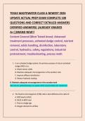 TEXAS WASTEWATER CLASS A NEWEST 2026  UPDATE ACTUAL PREP EXAM COMPLETE 100  QUESTIONS AND CORRECT DETAILED ANSWERS  &lpar;VERIFIED ANSWERS&rpar; &vert;ALREADY GRADED  A&plus;&vert;&vert;BRAND NEW&excl;&excl;