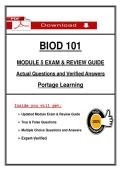 BIOD 101 Module 5 Exam & Review Guide &ndash; Portage Learning &ndash; Verified Questions & Answers &lpar;PDF Download&rpar;