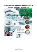 Test Bank - Microbiology Fundamentals&colon; A Clinical Approach&comma; 3e &lpar;Cowan&rpar;
