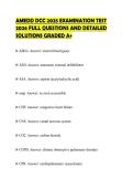 AMEDD DCC 2025 EXAMINATION TEST 2026 FULL QUESTIONS AND DETAILED SOLUTIONS GRADED A&plus;
