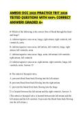 AMEDD DCC 2025 PRACTICE TEST 2026 TESTED QUESTIONS WITH 100&percnt; CORRECT ANSWERS GRADED A&plus;