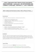 CDIP Certified Documentation Integrity Practitioner &vert; AHIMA Certification &vert; 2026&sol;2027 &vert; 180 Questions and Correct Answers &vert; Complete Exam Material