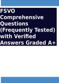 FSVO Comprehensive Questions &lpar;Frequently Tested&rpar;with Verified Answers Graded A&plus;&period;