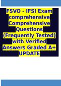 FSVO - IFSI Exam comprehensive Comprehensive Questions &lpar;Frequently Tested&rpar; with Verified Answers Graded A&plus; UPDATE