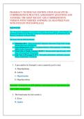 PHARMACY TECHNICIAN CERTIFICATION EXAM &lpar;PTCB&rpar; &ndash;  COMPREHENSIVE PRACTICE ASSESSMENT QUESTIONS AND  ANSWERS&colon; THE MOST RECENT AND COMPREHENSIVE  VERSION WITH VERIFIED ANSWERS&semi; GUARANTEED PASS  WITH INSTANT PDF DOWNLOAD&period; 