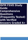 ISFM FSVO Study Guide Comprehensive Questions &lpar;Frequently Tested&rpar; with Verified Answers Graded A&plus;