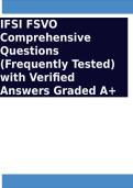 FSVO Comprehensive Questions &lpar;Frequently Tested&rpar; with Verified Answers Graded A  Package Deal
