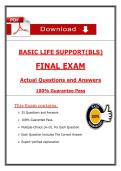 Basic Life Support &lpar;BLS&rpar; Final Exam 2 &lpar;2025&rpar; &ndash; 25 Questions & Answers &ndash; CPR Certification Practice Test PDF