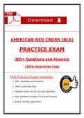 American Red Cross BLS Provider Practice Exam &lpar;2025&rpar; &ndash; 300&plus; Questions & Verified Answers PDF