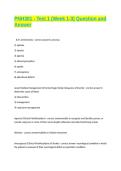 PNH301week1-3 question and answer