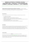 Medical-Surgical Nursing&colon; Fluid & Electrolytes &vert; 2026&sol;2027 &vert; 75 Questions and Correct Answers &vert; Complete Exam Material