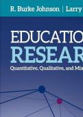 Solution Manual & Test Bank&colon; Educational Research&colon; Quantitative&comma; Qualitative&comma; and Mixed Approaches &lpar;7th Edition&rpar; &ndash; R&period; Burke Johnson & Larry Christensen