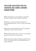 NAUI SCUBA EXAM SCRIPT 2026 FULL QUESTIONS AND CORRECT ANSWERS ALREADY PASSED
