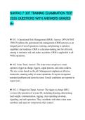 NAVFAC P 307 TRAINING EXAMINATION TEST 2026 QUESTIONS WITH ANSWERS GRADED A&plus;