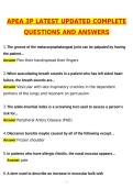 APEA 3P Actual 2026 Newest Updated Questions and Correct Answers &lpar;Latest 2026 &sol; 2027 Update&rpar; &lpar;Verified Answers by Expert&rpar;