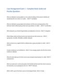 Case Management Exam 1 &ndash; Complete Study Guide and Practice Questions