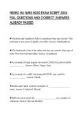 NEURO HA NURS 8020 EXAM SCRIPT 2026 FULL QUESTIONS AND CORRECT ANSWERS ALREADY PASSED