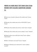 NEURO HA NURS 8020 TEST BANK 2026 EXAM REVIEW WITH SOLVED QUESTIONS GRADED A&plus;