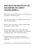 NEURO-SHOCK AND BURNS PRACTICE TEST 2026 QUESTIONS WITH CORRECT SOLUTIONS GRADED A&plus;
