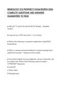 NEUROLOGY ICU PROPHECY EXAM REVIEW 2026 COMPLETE QUESTIONS AND ANSWERS GUARANTEED TO PASS
