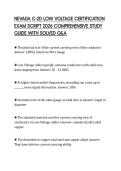 NEVADA C-2D LOW VOLTAGE CERTIFICATION EXAM SCRIPT 2026 COMPREHENSIVE STUDY GUIDE WITH SOLVED Q&A
