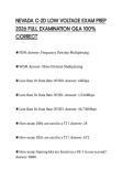NEVADA C-2D LOW VOLTAGE EXAM PREP 2026 FULL EXAMINATION Q&A 100&percnt; CORRECT