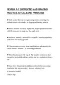 NEVADA A-7 EXCAVATING AND GRADING PRACTICE ACTUAL EXAM PAPER 2026