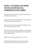NEVADA A-7 EXCAVATING AND GRADING PRACTICE EXAM PREP 2026 FULL EXAMINATION Q&A 100&percnt; CORRECT