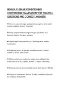 NEVADA C-21B AIR CONDITIONING CONTRACTOR EXAMINATION TEST 2026 FULL QUESTIONS AND CORRECT ANSWERS