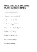 NEVADA A-7 EXCAVATING AND GRADING PRACTICE EXAMINATION TEST 2026