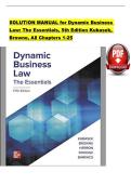 Solution Manual for Dynamic Business Law&colon; The Essentials&comma; 5th Edition by Nancy K&period; Kubasek&comma; M&period; Neil Browne&comma; Daniel J&period; Herron&comma; Lucien Dhooge & Linda Barkacs &vert; ISBN&colon; 9781260570380 &vert; Chapters 1-25 