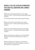 NEVADA C-2D LOW VOLTAGE EXAMINATION TEST 2026 FULL QUESTIONS AND CORRECT ANSWERS