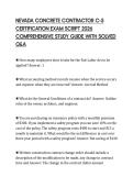 NEVADA CONCRETE CONTRACTOR C-5 CERTIFICATION EXAM SCRIPT 2026 COMPREHENSIVE STUDY GUIDE WITH SOLVED Q&A